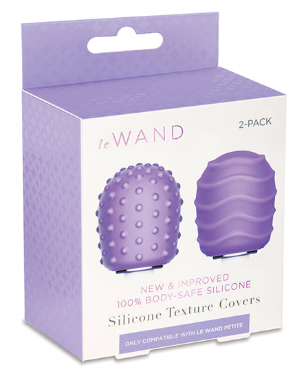 Le Wand Petite Pack of 2 Silicone Texture Covers - Violet - Empower Pleasure