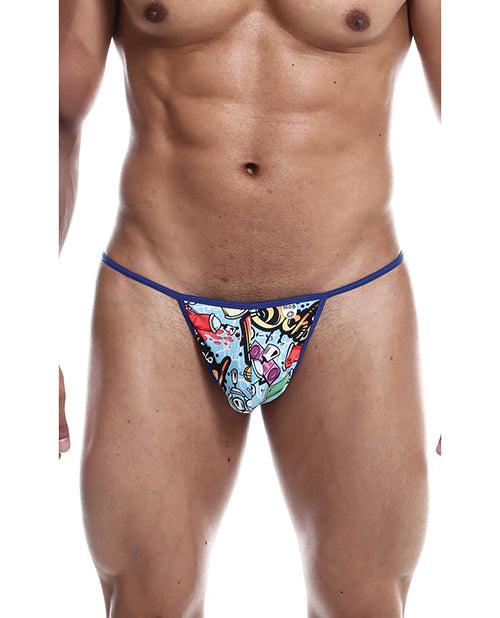 Male Basics Sinful Hipster Wow T Thong G-String Print LG