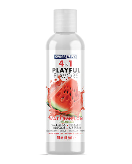 Swiss Navy 4 in 1 Playful Flavors Watermelon - 1 oz - Empower Pleasure