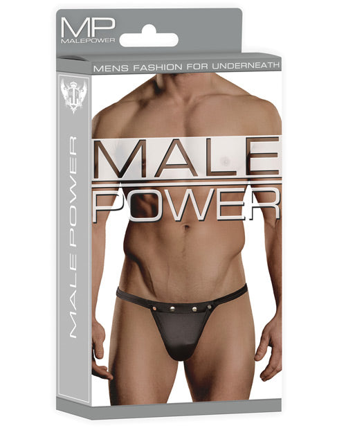 Male power rip off thong w/studs black - Empower Pleasure