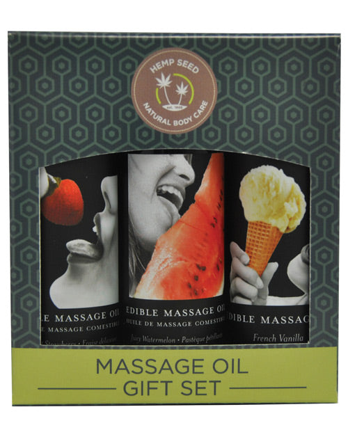 Earthly Body Edible Massage Oil Gift Set - Empower Pleasure