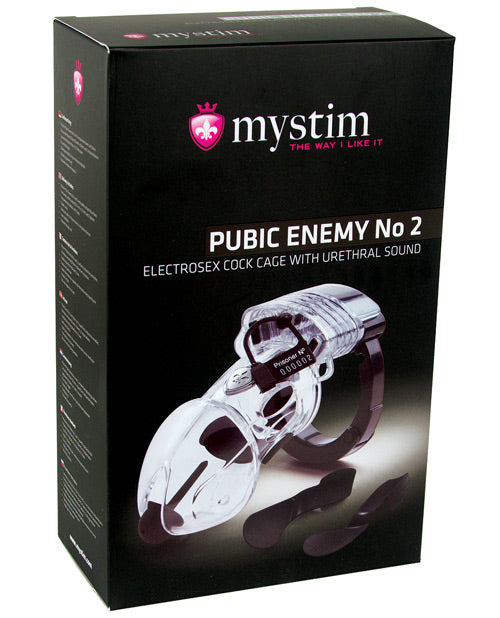 Mystim Pubic Enemy #2 Cock Cage - Clear - Empower Pleasure