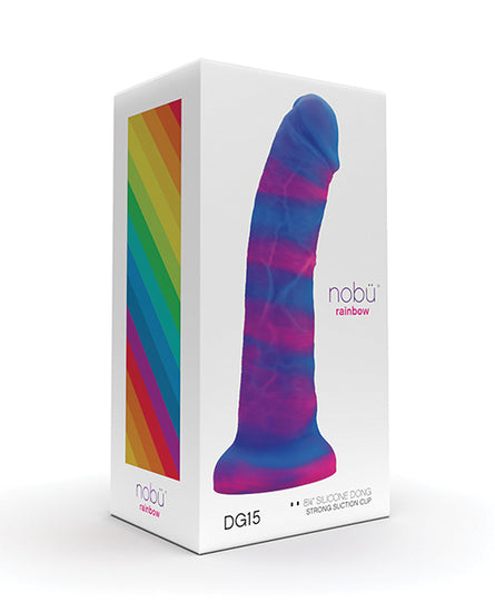 Nobu Rainbow 8" Dildo w/Suction Cup - Cosmic - Empower Pleasure
