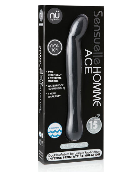 Nu Sensuelle Homme Ace Rechargeable Prostate Massager - Black - Empower Pleasure
