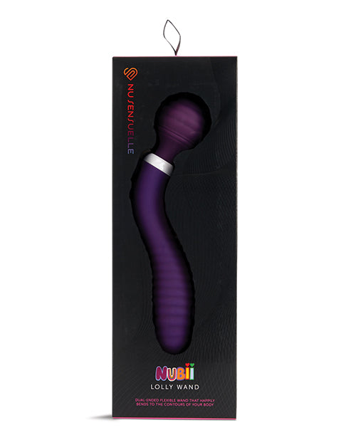 Nu Sensuelle Lolly Double-Ended Flexible Nubii Wand - Purple - Empower Pleasure