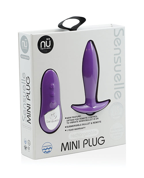 Sensuelle Remote Control Rechargeable Mini Plug - Empower Pleasure