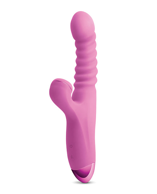 Luxe Nova Thrusting & Throbbing Stimulator - Pink
