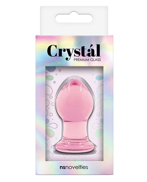 Crystal Glass Butt Plug Small - Pink