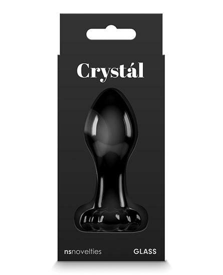 Crystal Flower Butt Plug - Black - Empower Pleasure