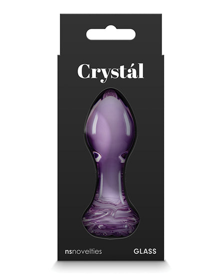 Crystal Rose Butt Plug - Purple - Empower Pleasure