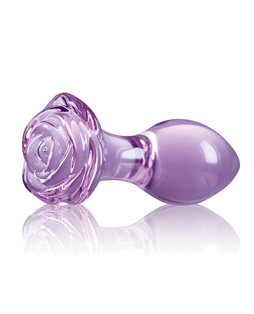 Crystal Rose Butt Plug - Purple - Empower Pleasure