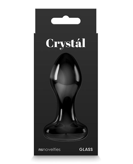 Crystal Heart Butt Plug - Black - Empower Pleasure
