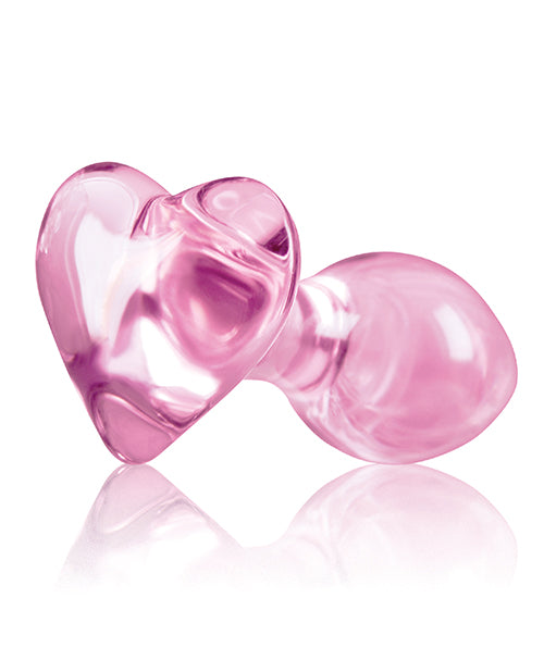 Crystal Heart Butt Plug - Pink