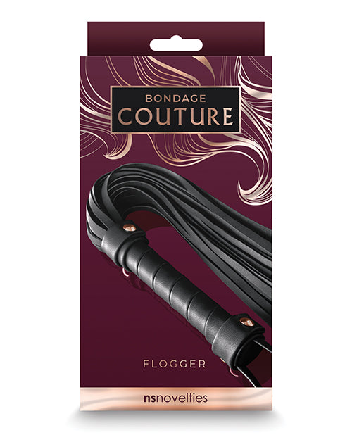 Bondage Couture Flogger - Black - Empower Pleasure
