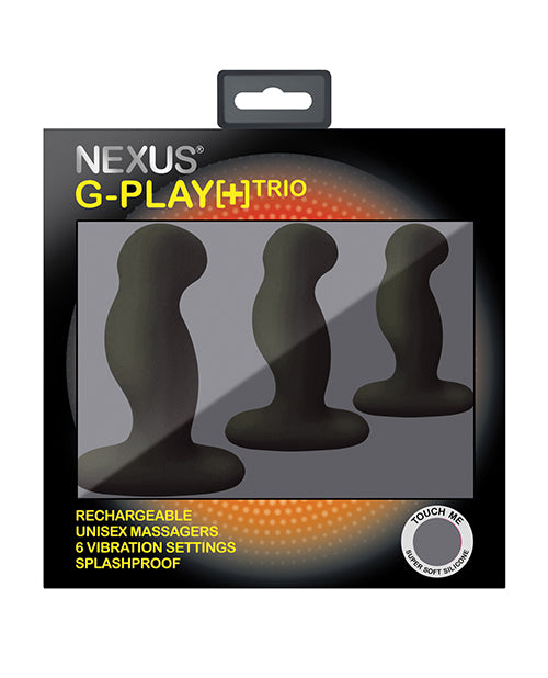 Nexus G Play Trio Rechargeable Massagers - Black - Empower Pleasure