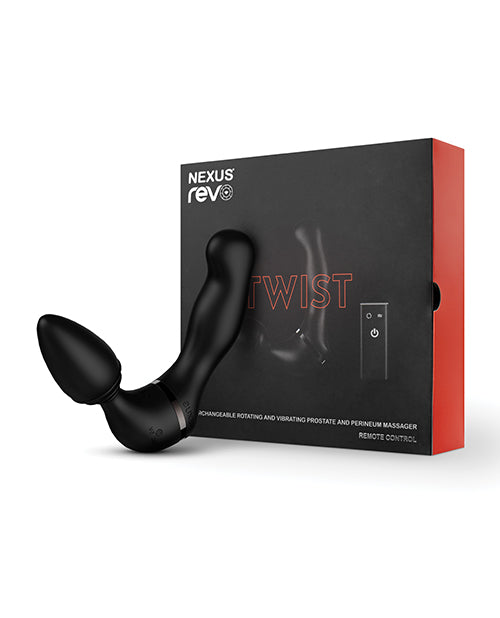 Nexus Revo Twist Rotating & Vibrating Massager - Black - Empower Pleasure