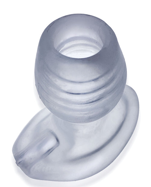 Oxballs Glowhole 2 Hollow Buttplug w/LED Insert Large - Clear - Empower Pleasure