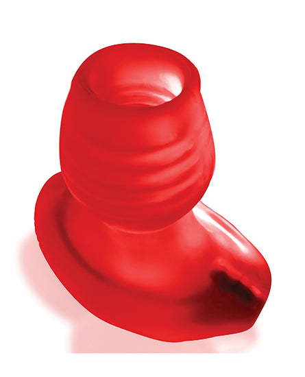 Oxballs Glowhole 2 Hollow Buttplug w/LED Insert Large - Red Morph - Empower Pleasure