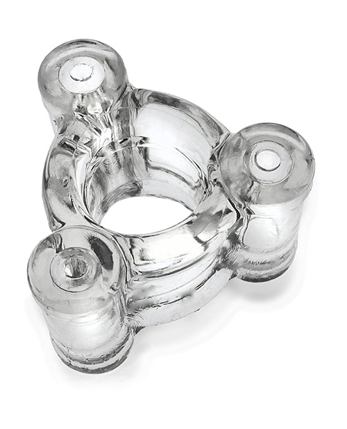 Oxballs Buzz Squeeze Ballstretcher Vibe - Clear - Empower Pleasure