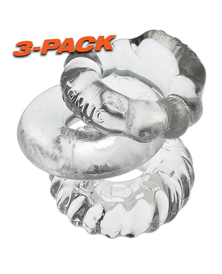 Oxballs Bonemaker 3 Pack Cockring Kit - Clear - Empower Pleasure