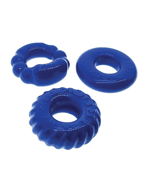 Oxballs Bonemaker 3 Pack Cockring Kit - Pool blue - Empower Pleasure