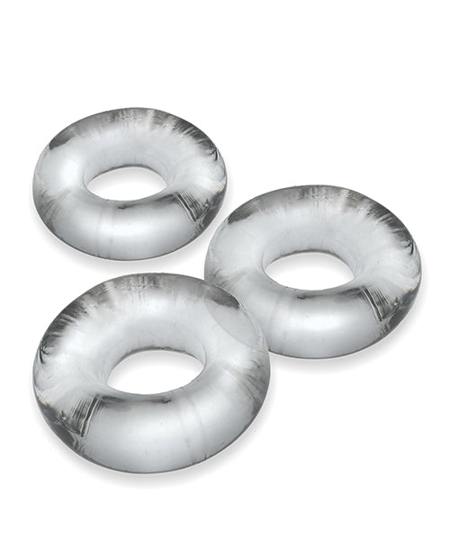 Oxballs Fat Willy 3 Pack Jumbo Cock Rings - Clear - Empower Pleasure