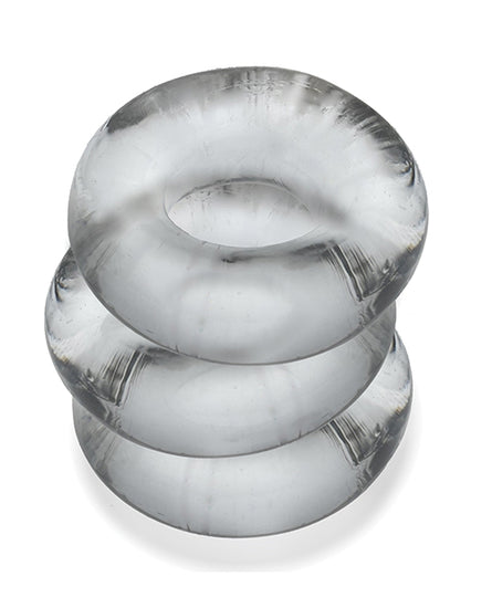 Oxballs Fat Willy 3 Pack Jumbo Cock Rings - Clear - Empower Pleasure