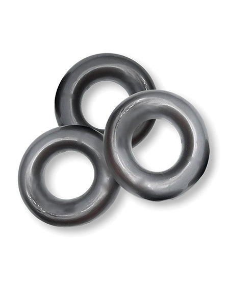 Oxballs Fat Willy 3 Pack Jumbo Cock Rings - Steel - Empower Pleasure