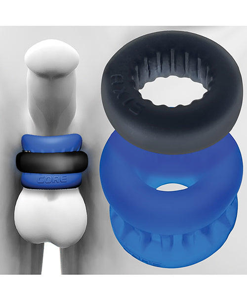 Oxballs UltraCore Ball Stretcher w/Axis Ring - Blue Ice - Empower Pleasure