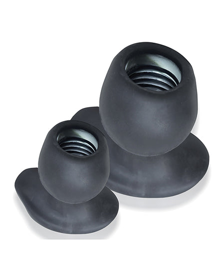Oxballs Morphhole 2 Gaper Plug Large - Black Ice - Empower Pleasure