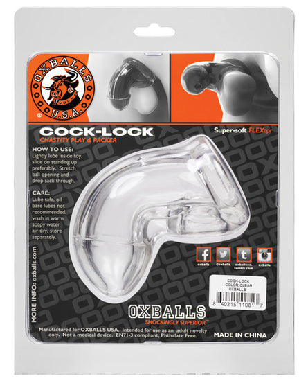 Oxballs Cock Lock Cock Cage - Clear - Empower Pleasure