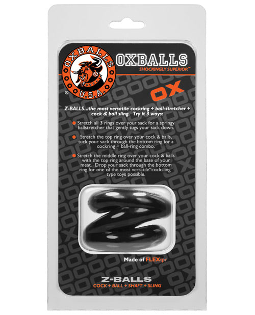 Oxballs Z Balls Ballstretcher - Black - Empower Pleasure