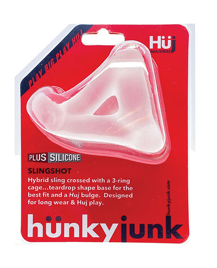 Hunky Junk Slingshot 3-Ring Teardrop - Ice - Empower Pleasure