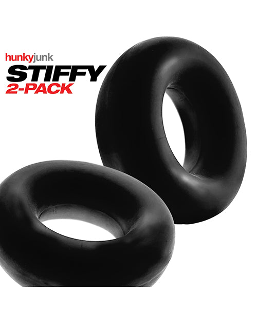 Hunky Junk Stiffy 2-Pack Cockrings - Tar Ice
