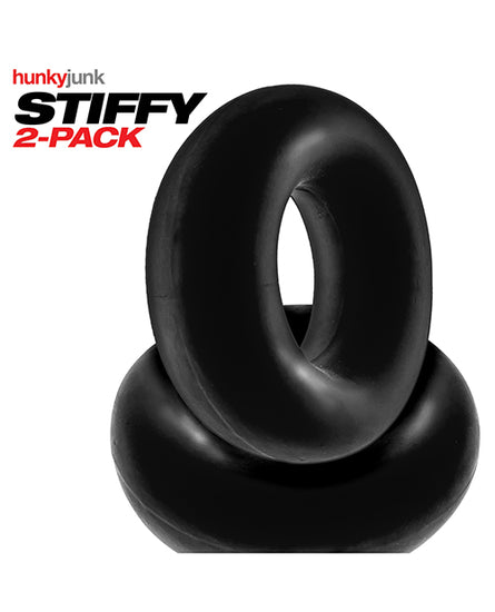 Hunky Junk Stiffy 2-Pack Cockrings - Tar Ice - Empower Pleasure