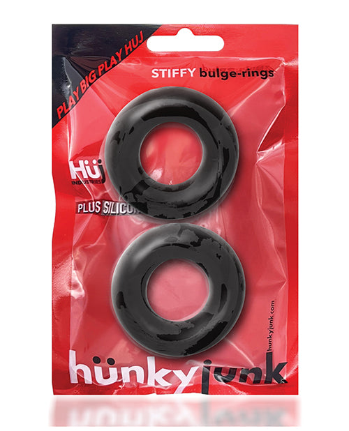 Hunky Junk Stiffy 2-Pack Cockrings - Tar Ice