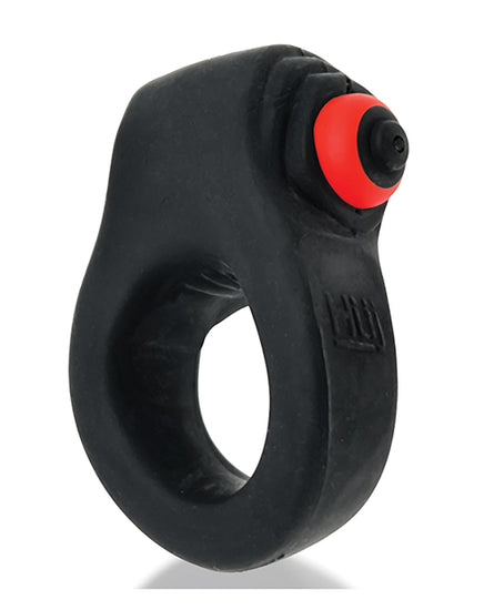 Hunkyjunk Revring Cock Ring with Vibe - Tar with Red Vibe - Empower Pleasure