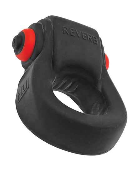 Hunkyjunk Revring Cock Ring with Vibe - Tar with Red Vibe - Empower Pleasure