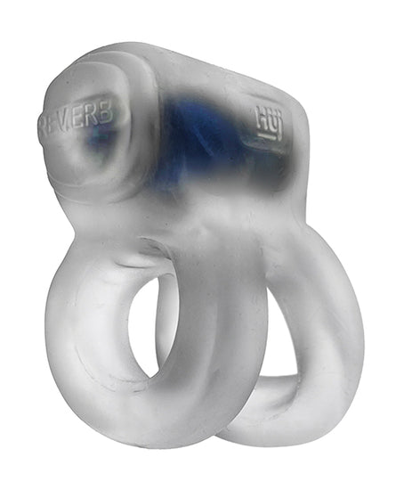 Hunkyjunk Revhammer Shaft Vibe Ring - Clear Ice with Blue Vibe - Empower Pleasure