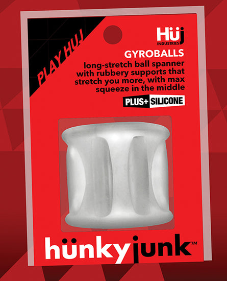 Hunky Junk Gyroball Ballstretcher - Clear Ice - Empower Pleasure