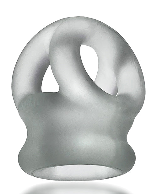 Oxballs Tri Squeeze Cocksling & Ballstretcher - Clear Ice - Empower Pleasure