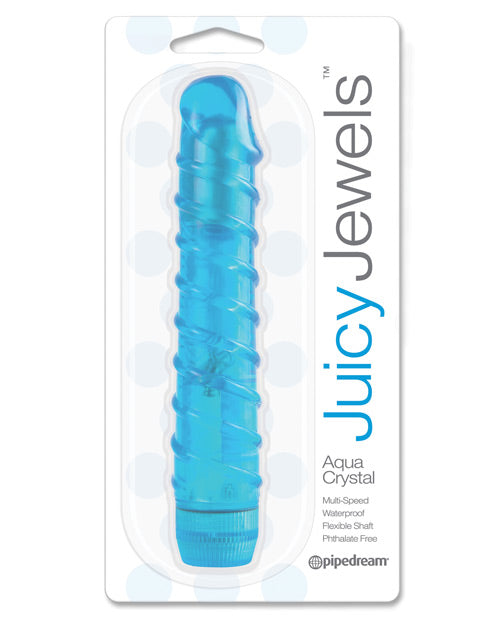 Juicy Jewels Aqua Crystal Vibrator - Blue - Empower Pleasure
