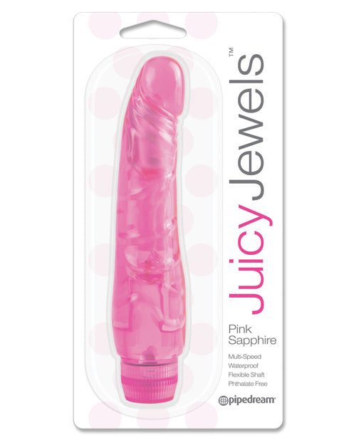 Juicy Jewels Pink Sapphire Vibrator - Dark Pink - Empower Pleasure