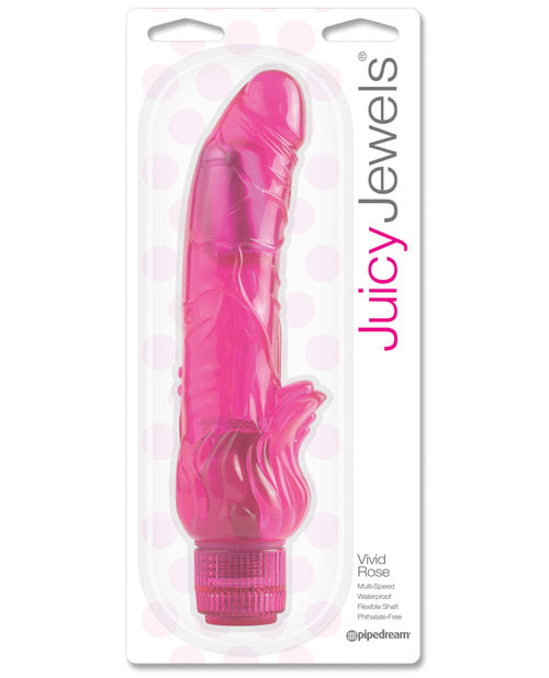 Juicy Jewels Vivid Rose Vibrator - Dark Pink - Empower Pleasure