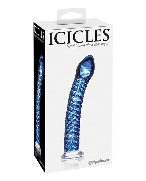 Icicles No. 29 Hand Blown Glass - Clear with Ridges