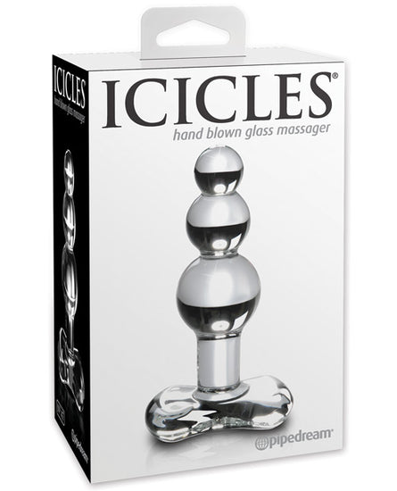 Icicles No. 47 Hand Blown Glass Butt Plug - Clear - Empower Pleasure