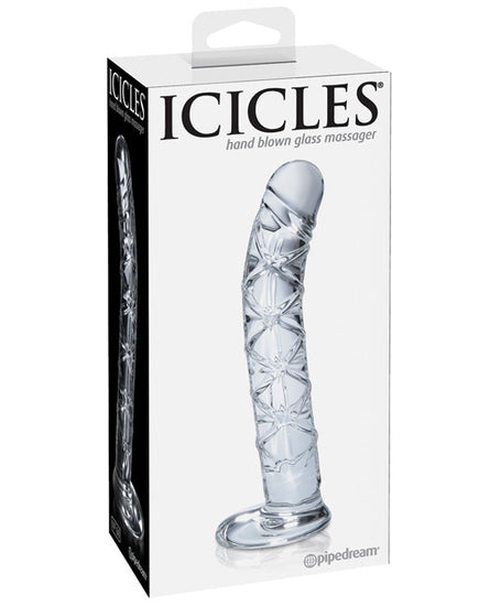 Icicles No. 60 Hand Blown Glass G Spot Dong - Clear - Empower Pleasure