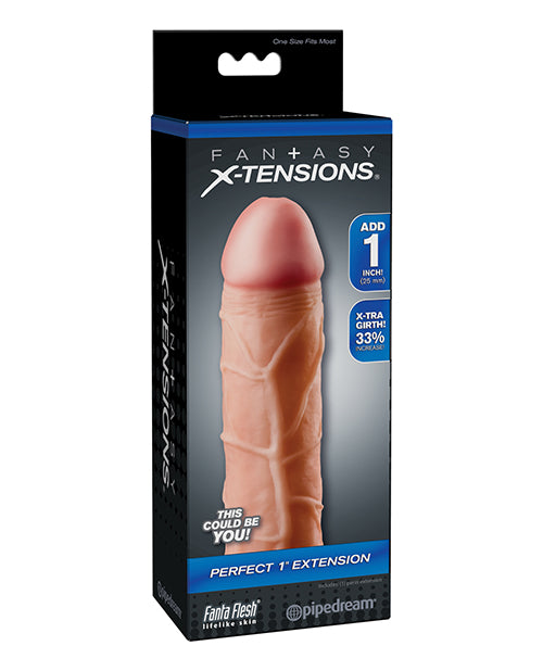 Fantasy X-Tensions Perfect 1" Extension - Flesh - Empower Pleasure