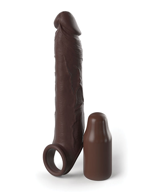 Fantasy X-tensions Elite 7" Extension with Strap - Brown - Empower Pleasure
