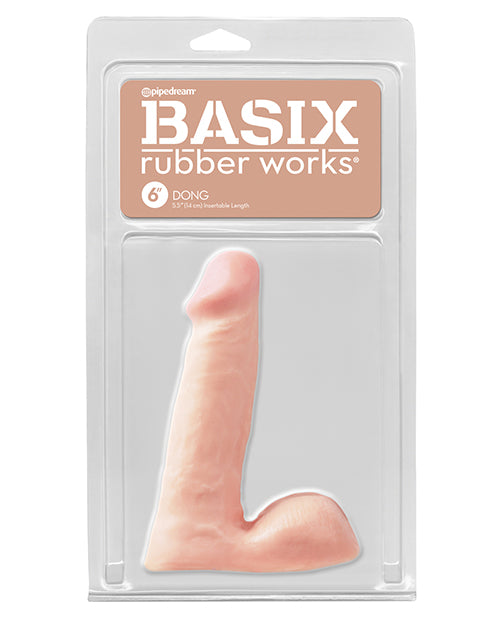Basix Rubber Works 6" Dong - Flesh - Empower Pleasure